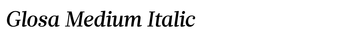 Glosa Medium Italic image